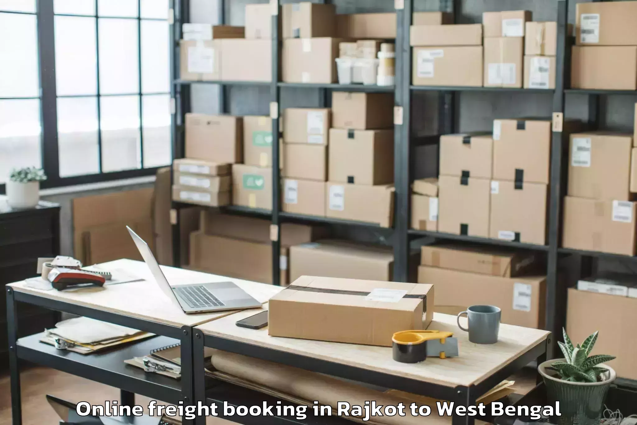 Affordable Rajkot to Jhalda Online Freight Booking